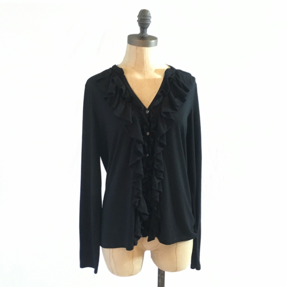 Converse All Star Blk Ruffle Top